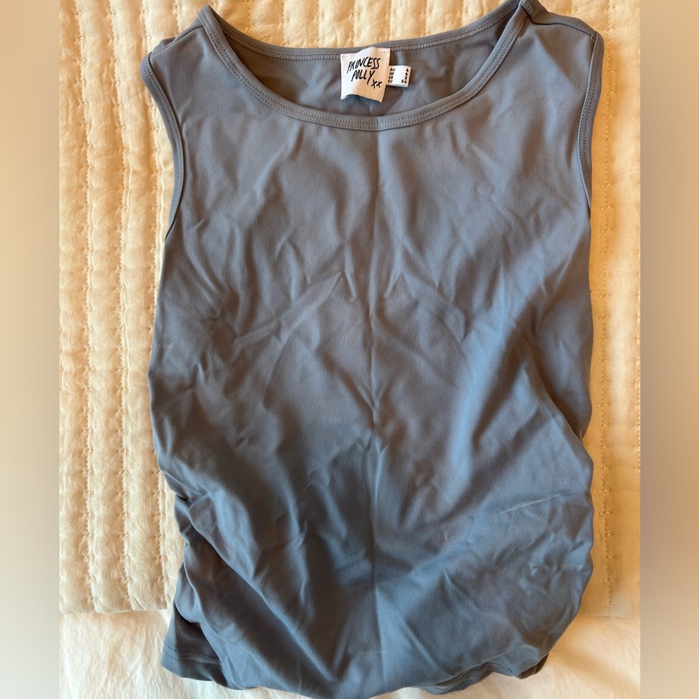 Princess Polly Slate Blue Tank Top